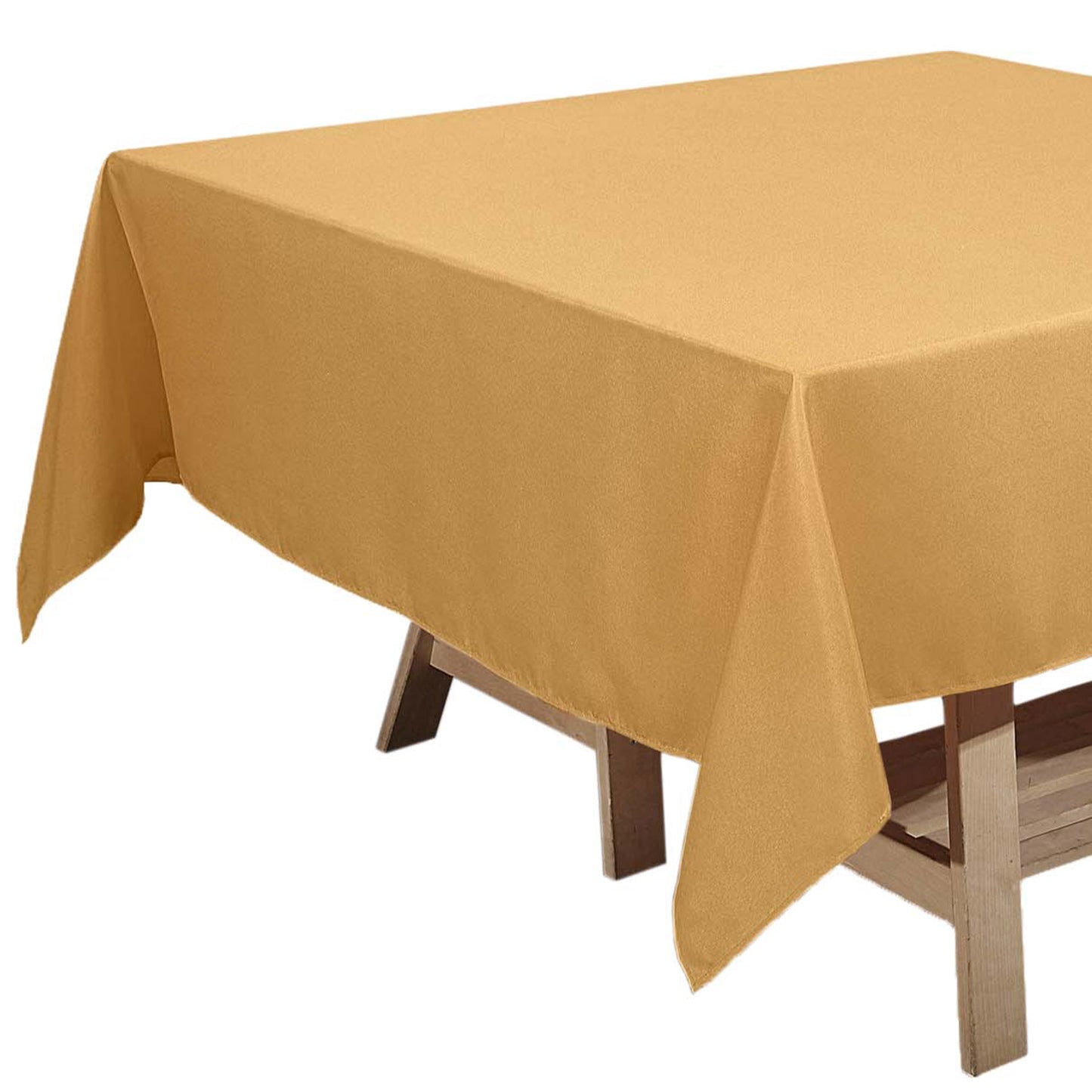 Gold Polyester Square Tablecloth 70"x70"