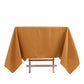 70"x70" Gold Premium Seamless Polyester Square Tablecloth - 220GSM