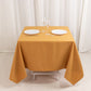 70"x70" Gold Premium Seamless Polyester Square Tablecloth - 220GSM