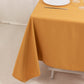 70"x70" Gold Premium Seamless Polyester Square Tablecloth - 220GSM