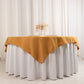 70"x70" Gold Premium Seamless Polyester Square Table Overlay - 220GSM