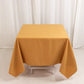70"x70" Gold Premium Seamless Polyester Square Tablecloth - 220GSM