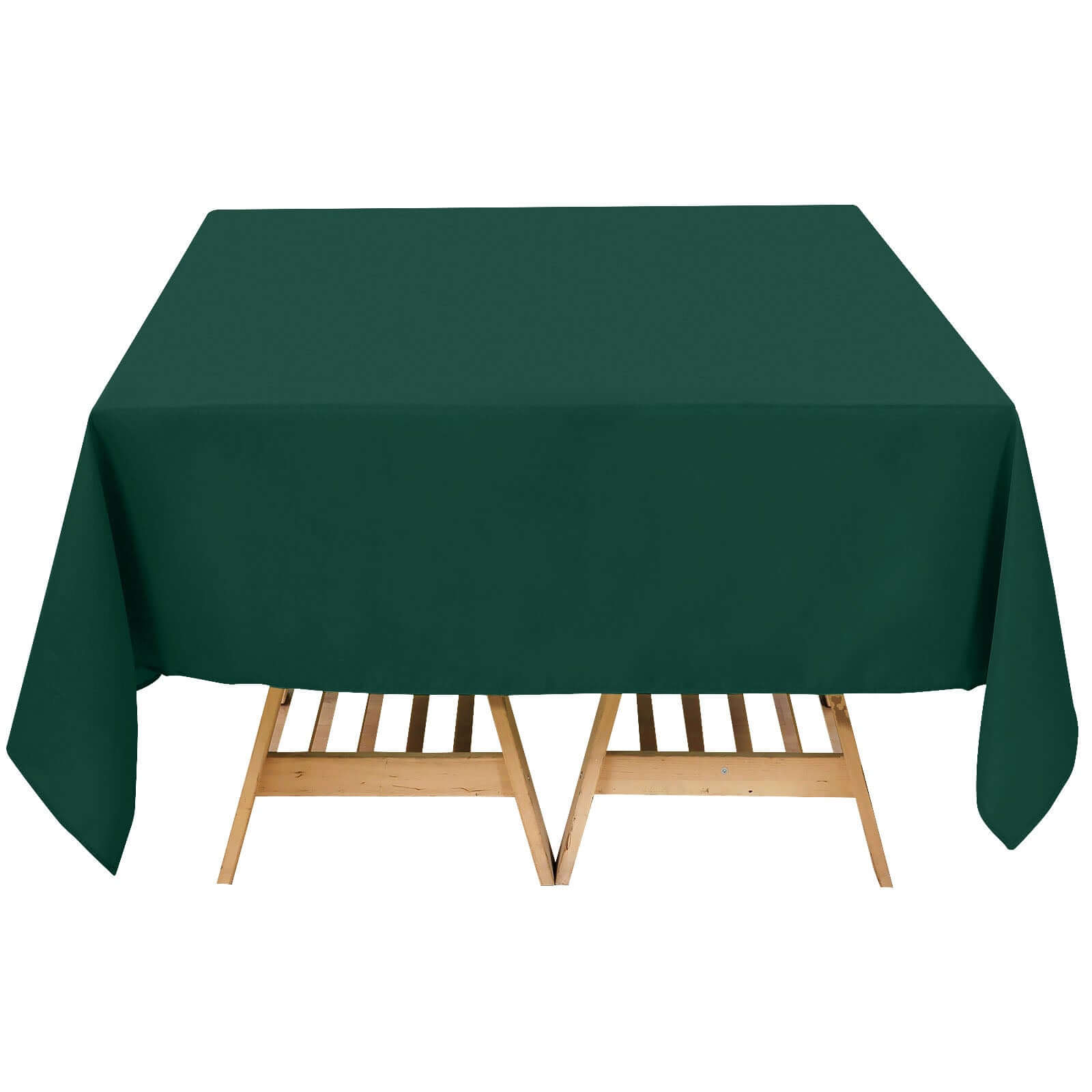 70x70inch Hunter Emerald Green 200 GSM Premium Seamless Polyester Square Tablecloth