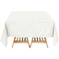 70"x70" Ivory Premium Seamless Polyester Square Tablecloth - 220GSM