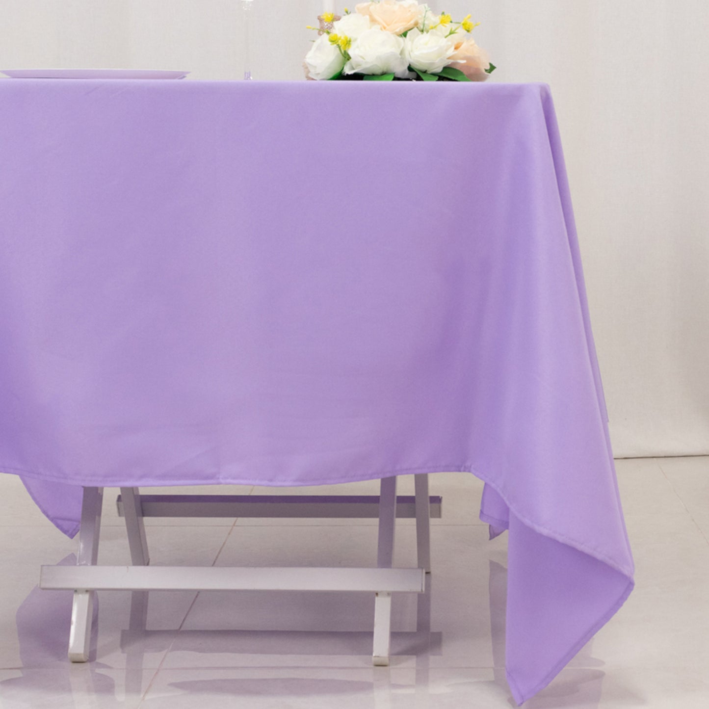 70"x70" Lavender Lilac Premium Seamless Polyester Square Tablecloth - 220GSM