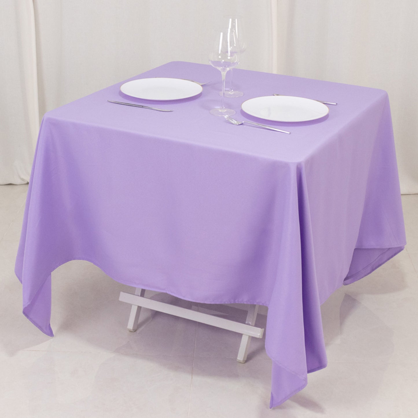 70"x70" Lavender Lilac Premium Seamless Polyester Square Tablecloth - 220GSM