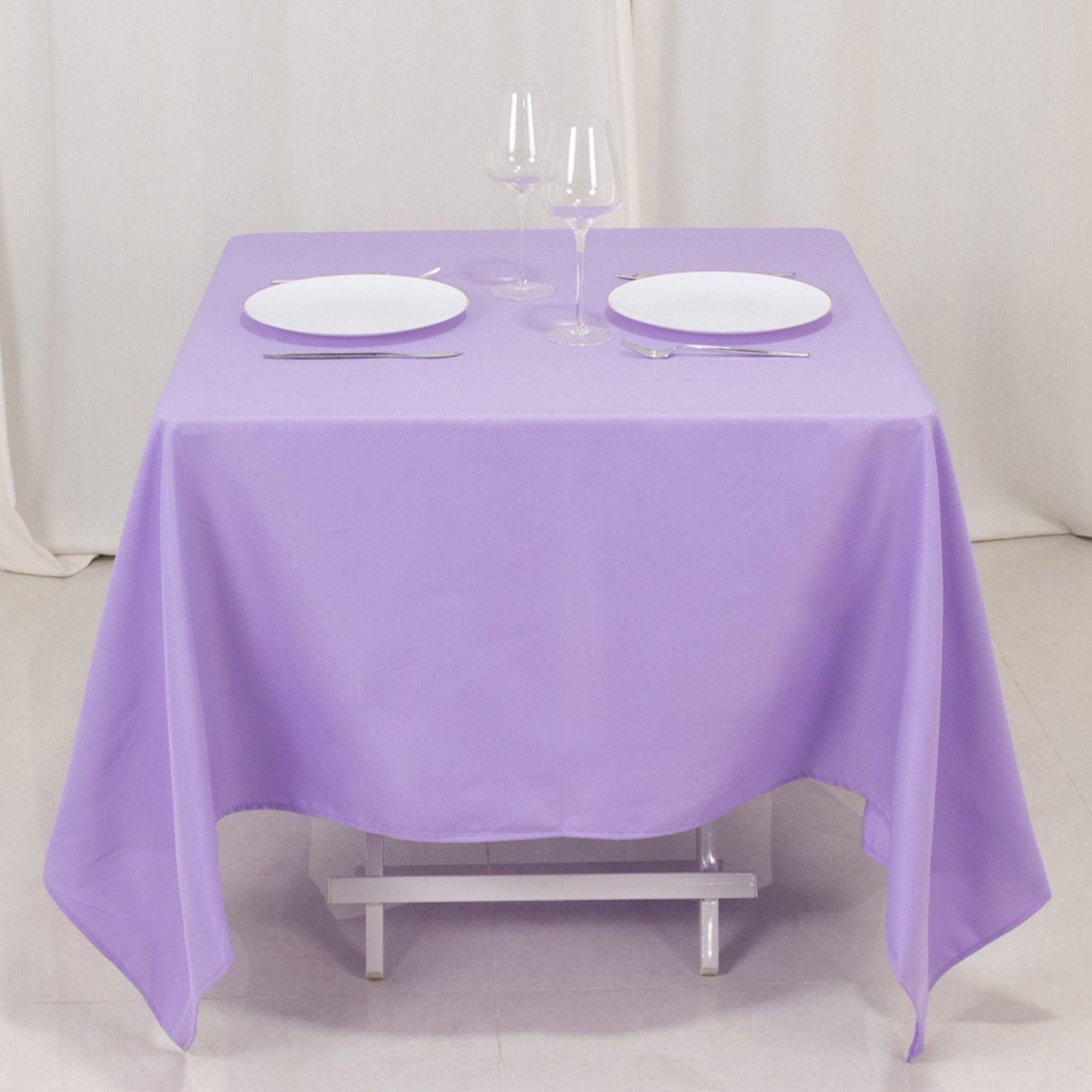 70"x70" Lavender Lilac Premium Seamless Polyester Square Tablecloth - 220GSM