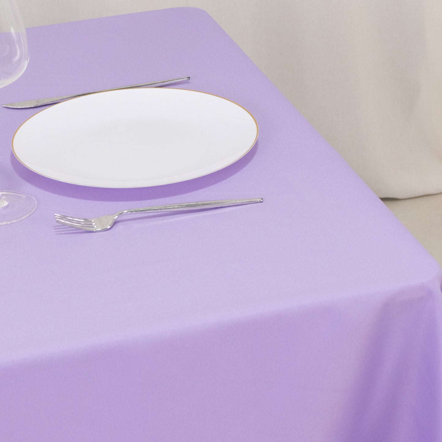 70"x70" Lavender Lilac Premium Seamless Polyester Square Table Overlay - 220GSM