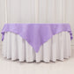 70"x70" Lavender Lilac Premium Seamless Polyester Square Table Overlay - 220GSM