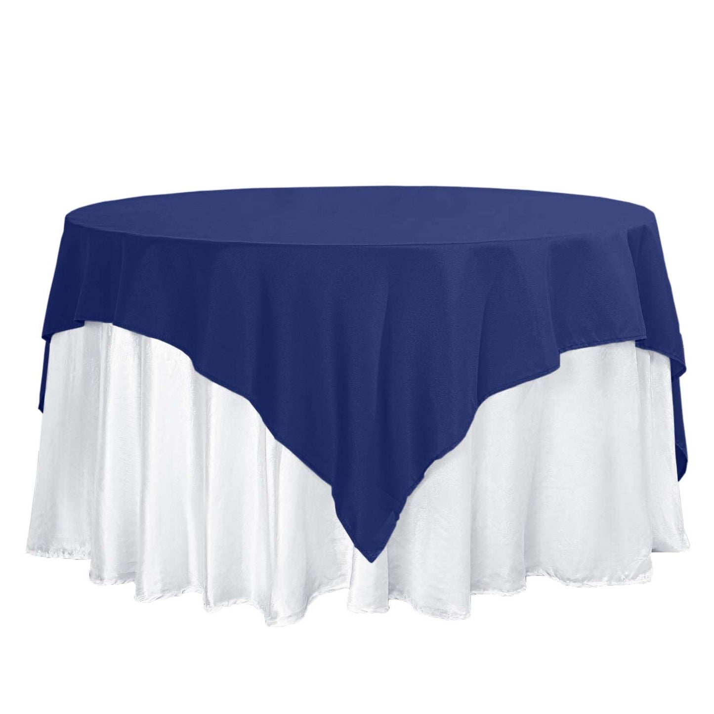 70"x70" Navy Blue Square Seamless Polyester Overlay
