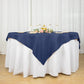 70"x70" Navy Blue Premium Seamless Polyester Square Table Overlay - 220GSM