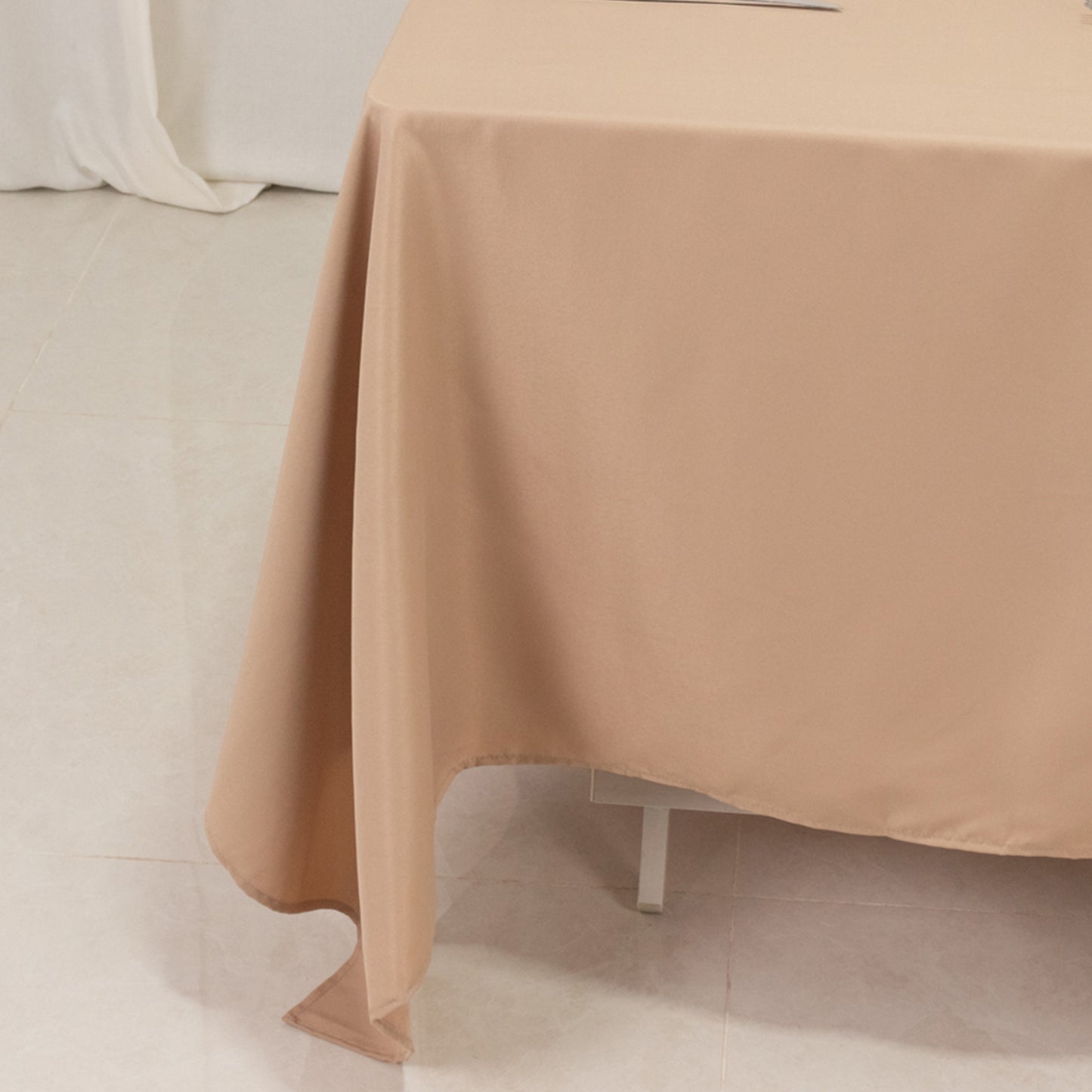 70"x70" Nude Premium Seamless Polyester Square Tablecloth - 220GSM