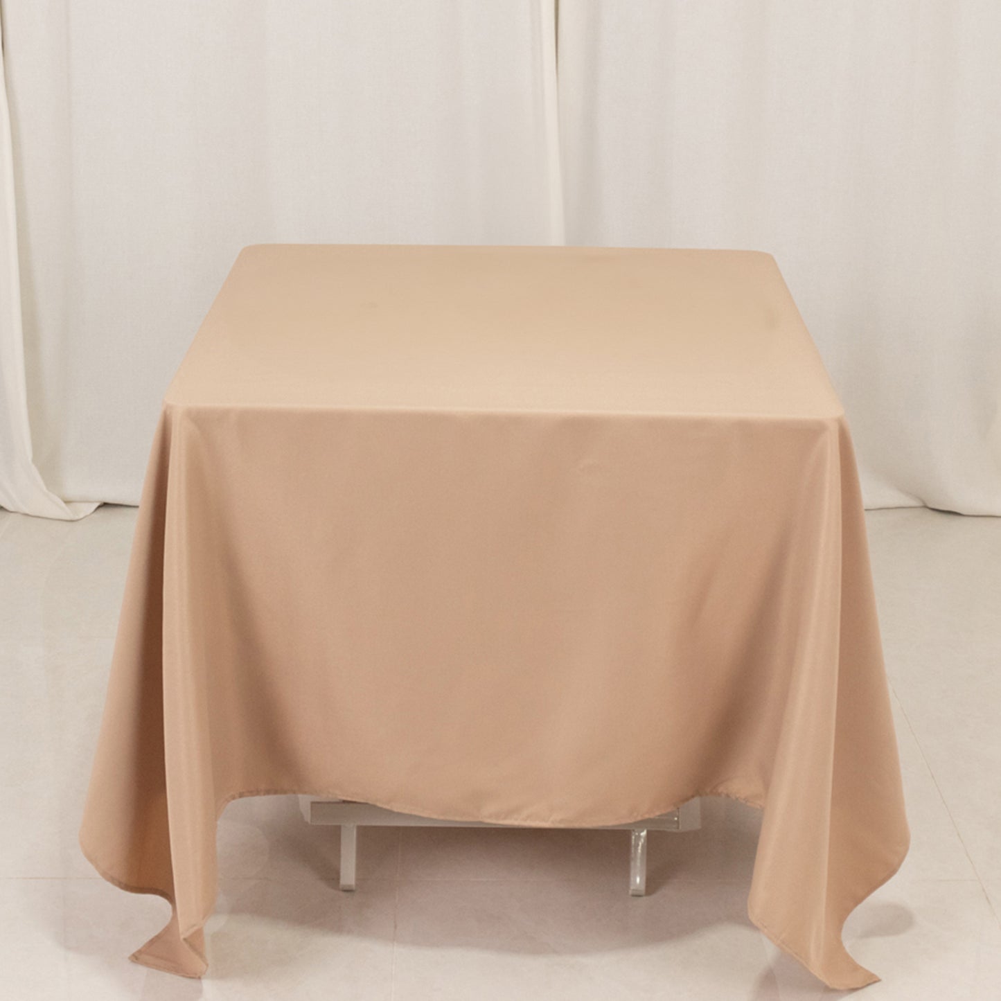 70"x70" Nude Premium Seamless Polyester Square Tablecloth - 220GSM