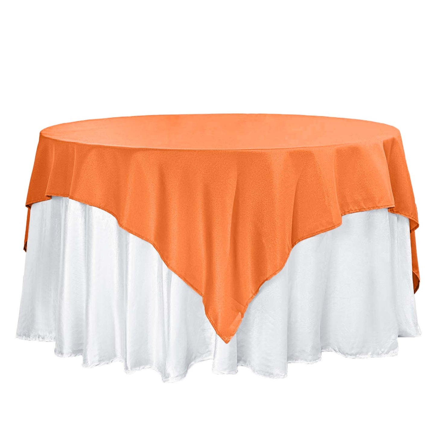 70"x70" Orange Square Seamless Polyester Overlay