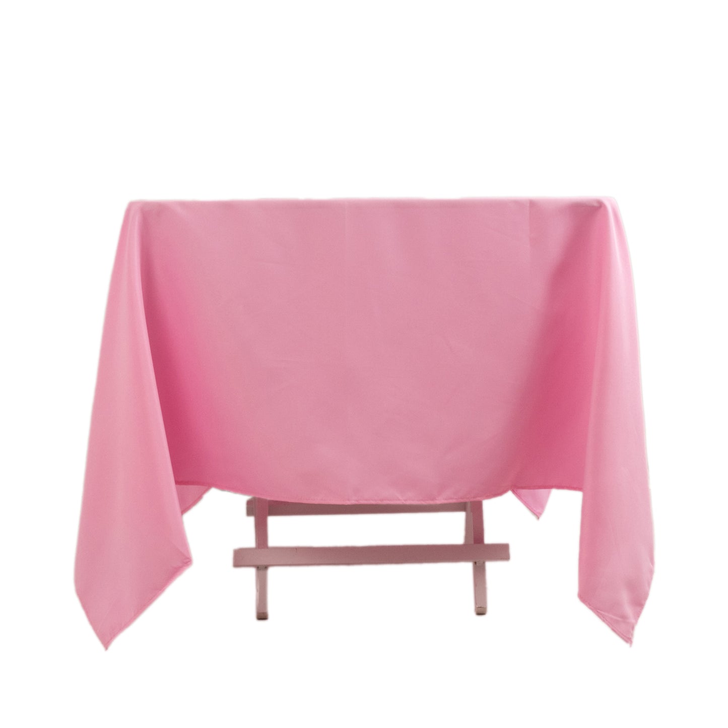 70"x70" Pink Premium Seamless Polyester Square Tablecloth - 220GSM