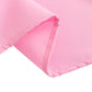 70"x70" Pink Premium Seamless Polyester Square Table Overlay - 220GSM