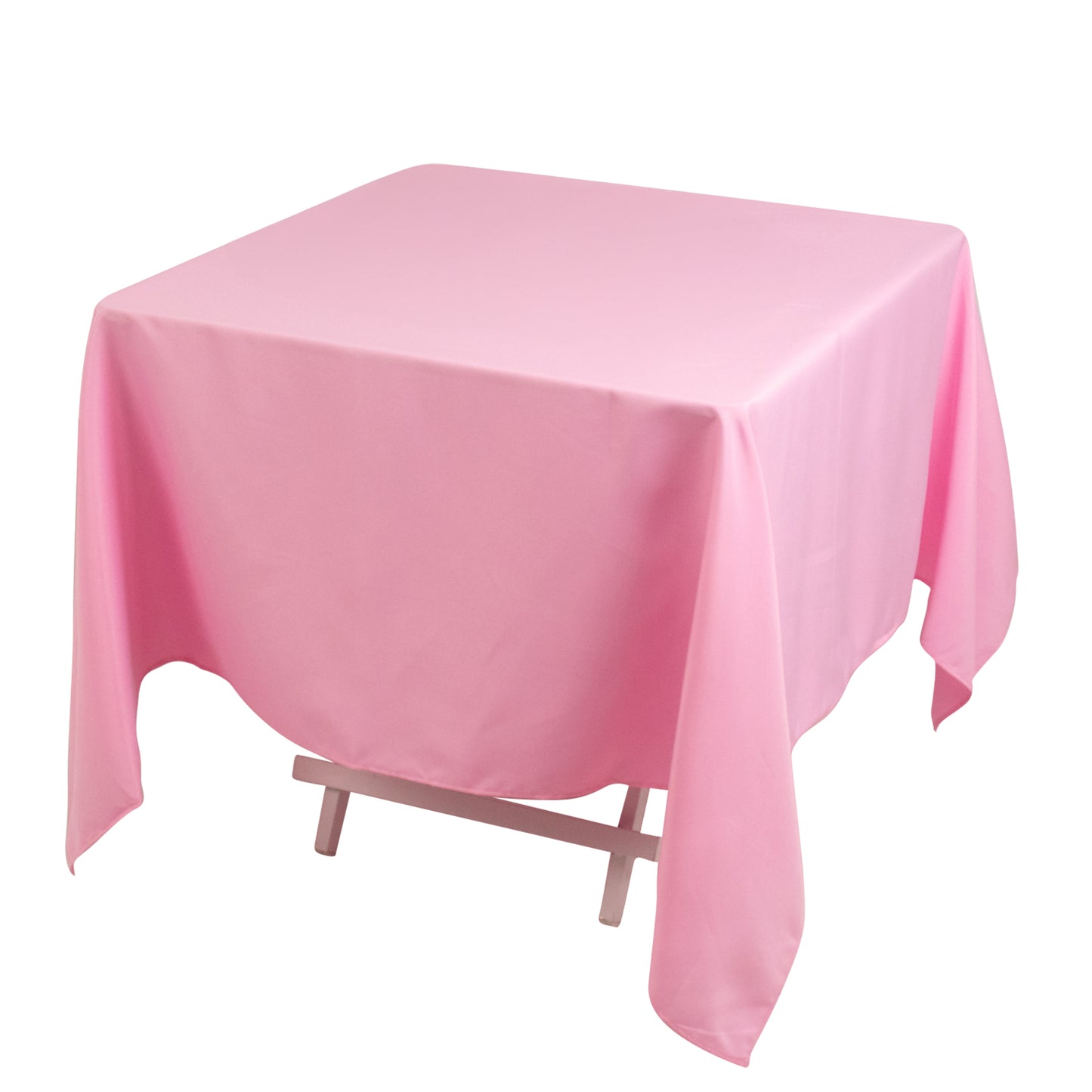 70"x70" Pink Premium Seamless Polyester Square Tablecloth - 220GSM