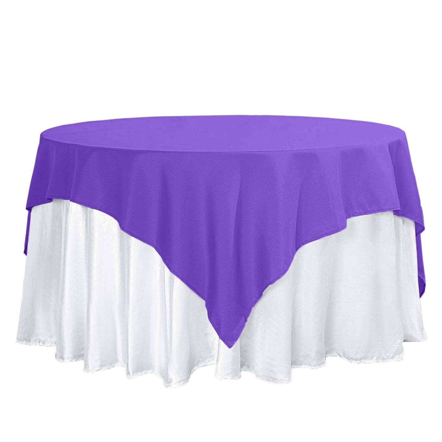 70"x70" Purple Square Seamless Polyester Overlay