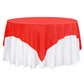70"x70" Red Premium Seamless Polyester Square Table Overlay - 220GSM
