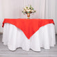 70"x70" Red Premium Seamless Polyester Square Table Overlay - 220GSM