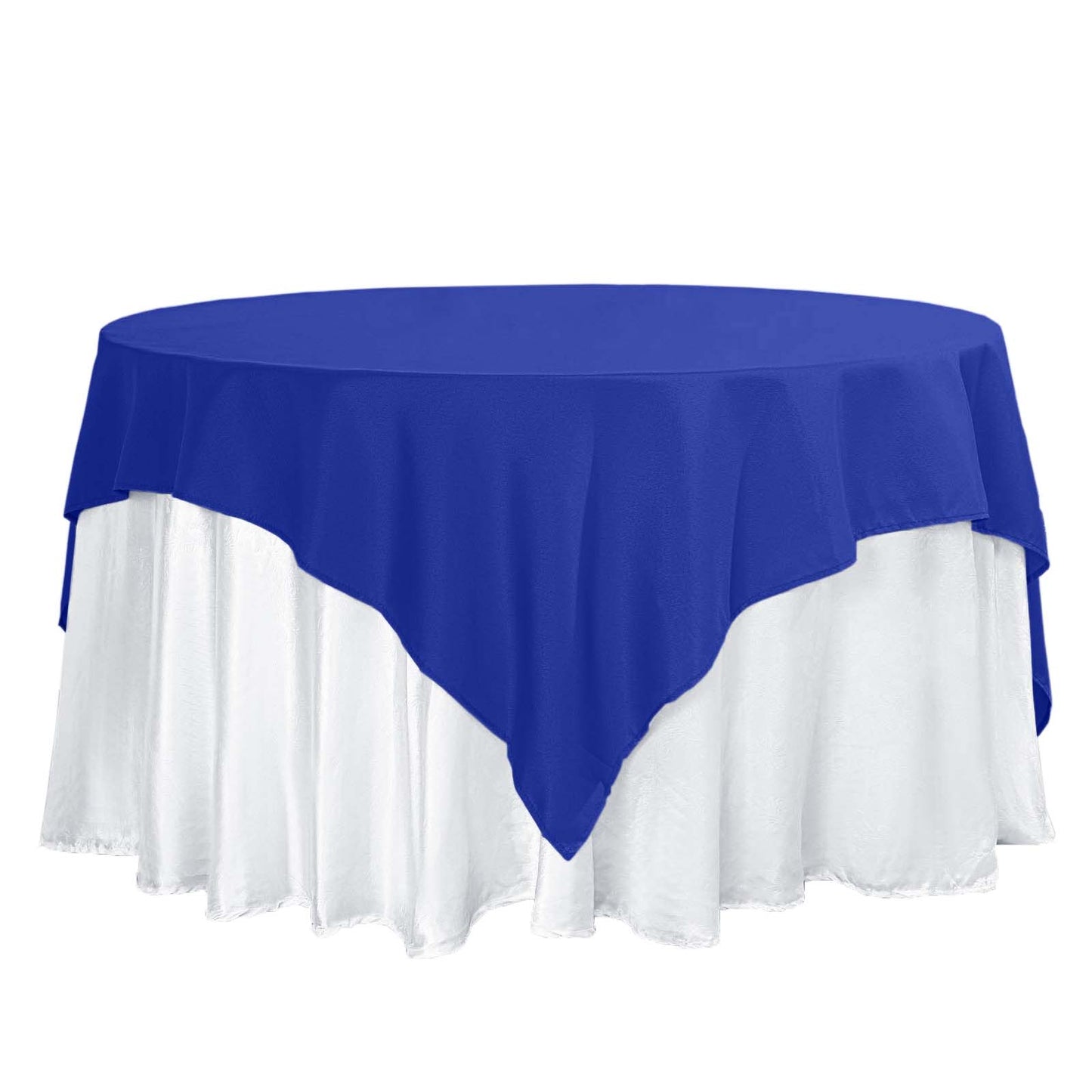 70"x70" Royal Blue Square Seamless Polyester Overlay