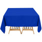 70"x70" Royal Blue Premium Seamless Polyester Square Tablecloth - 220GSM