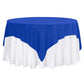 70"x70" Royal Blue Premium Seamless Polyester Square Table Overlay - 220GSM