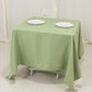 70"x70" Sage Green Premium Seamless Polyester Square Tablecloth - 220GSM