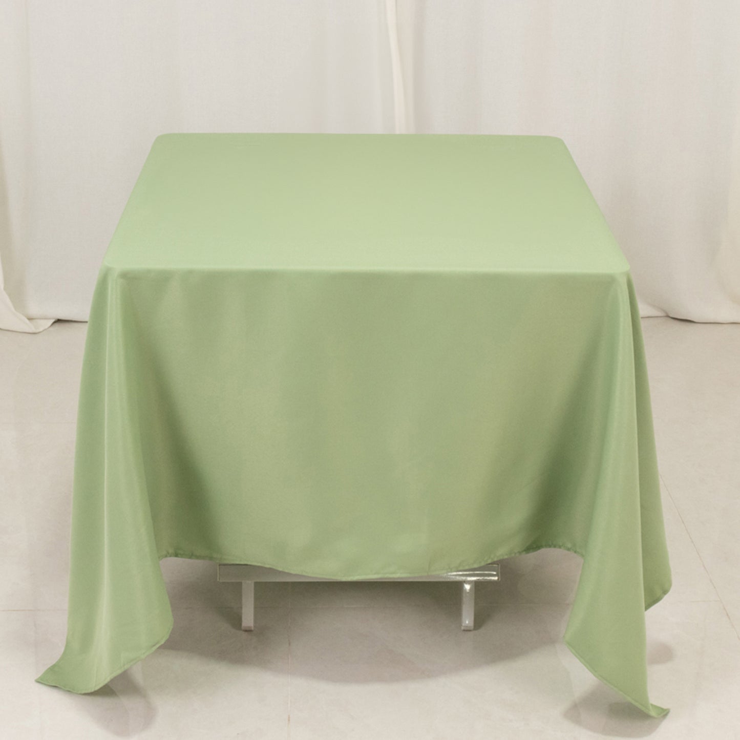 70"x70" Sage Green Premium Seamless Polyester Square Tablecloth - 220GSM