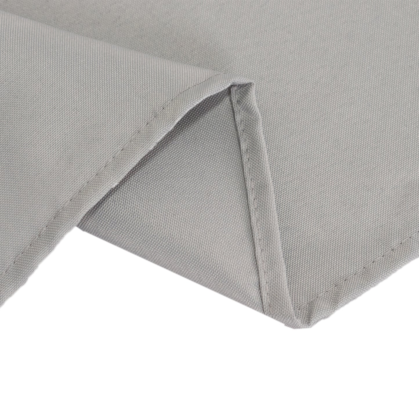 70"x70" Silver Premium Seamless Polyester Square Tablecloth - 220GSM