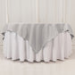 70"x70" Silver Premium Seamless Polyester Square Table Overlay - 220GSM