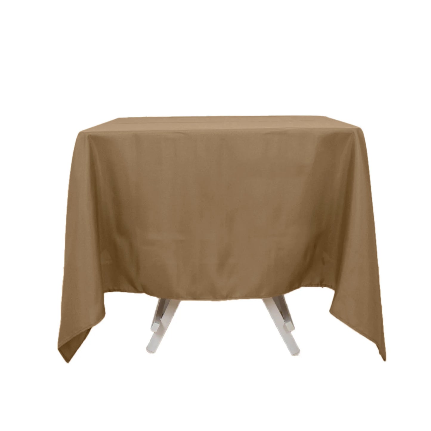 Taupe Polyester Square Tablecloth 70"x70"