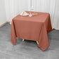 70"x70" Terracotta (Rust) Premium Seamless Polyester Square Tablecloth - 220GSM