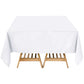 70inch White 200 GSM Seamless Premium Polyester Square Tablecloth
