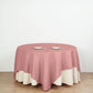 90"x90" Dusty Rose Seamless Square Polyester Table Overlay