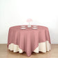 90"x90" Dusty Rose Seamless Square Polyester Table Overlay