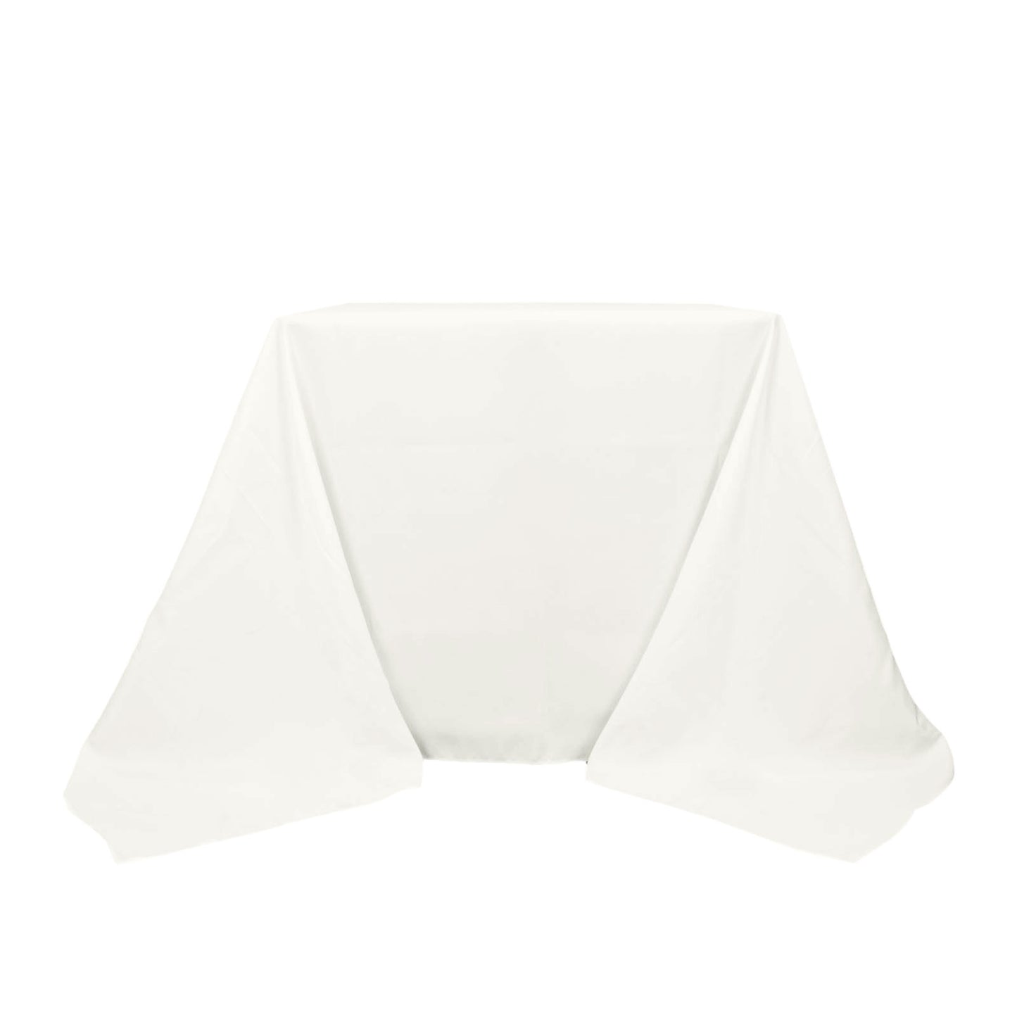 90"x90" Ivory Seamless Premium Polyester Square Tablecloth - 220GSM