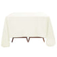 90"x90" Ivory Seamless Premium Polyester Square Tablecloth - 220GSM