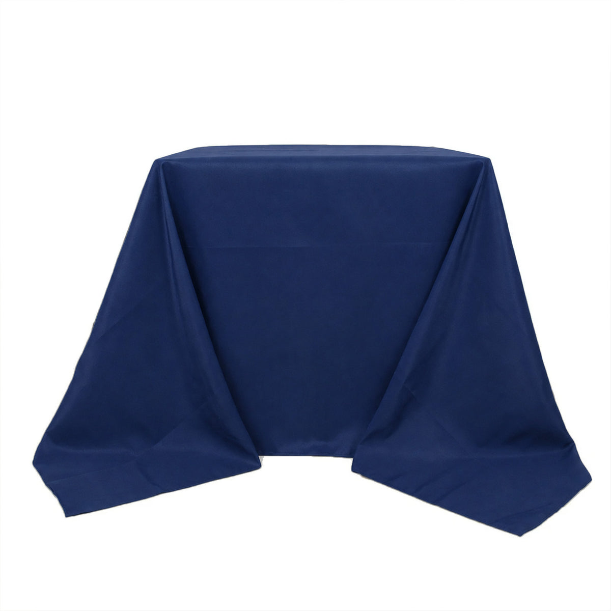 90"x90" Navy Blue Seamless Premium Polyester Square Tablecloth - 220GSM