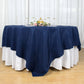 90"x90" Navy Blue Seamless Premium Polyester Square Table Overlay - 220GSM