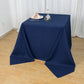 90"x90" Navy Blue Seamless Premium Polyester Square Tablecloth - 220GSM