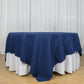 90"x90" Navy Blue Seamless Premium Polyester Square Table Overlay - 220GSM