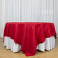 90"x90" Wine Seamless Premium Polyester Square Table Overlay - 220GSM
