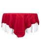90"x90" Wine Seamless Premium Polyester Square Table Overlay - 220GSM