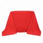 90"x90" Red Seamless Premium Polyester Square Tablecloth - 220GSM
