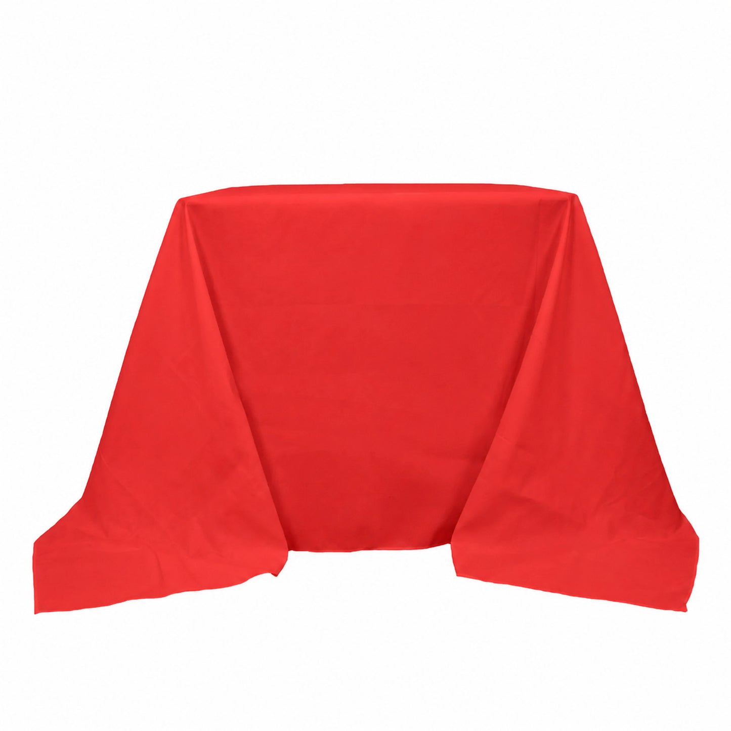 90"x90" Red Seamless Premium Polyester Square Tablecloth - 220GSM