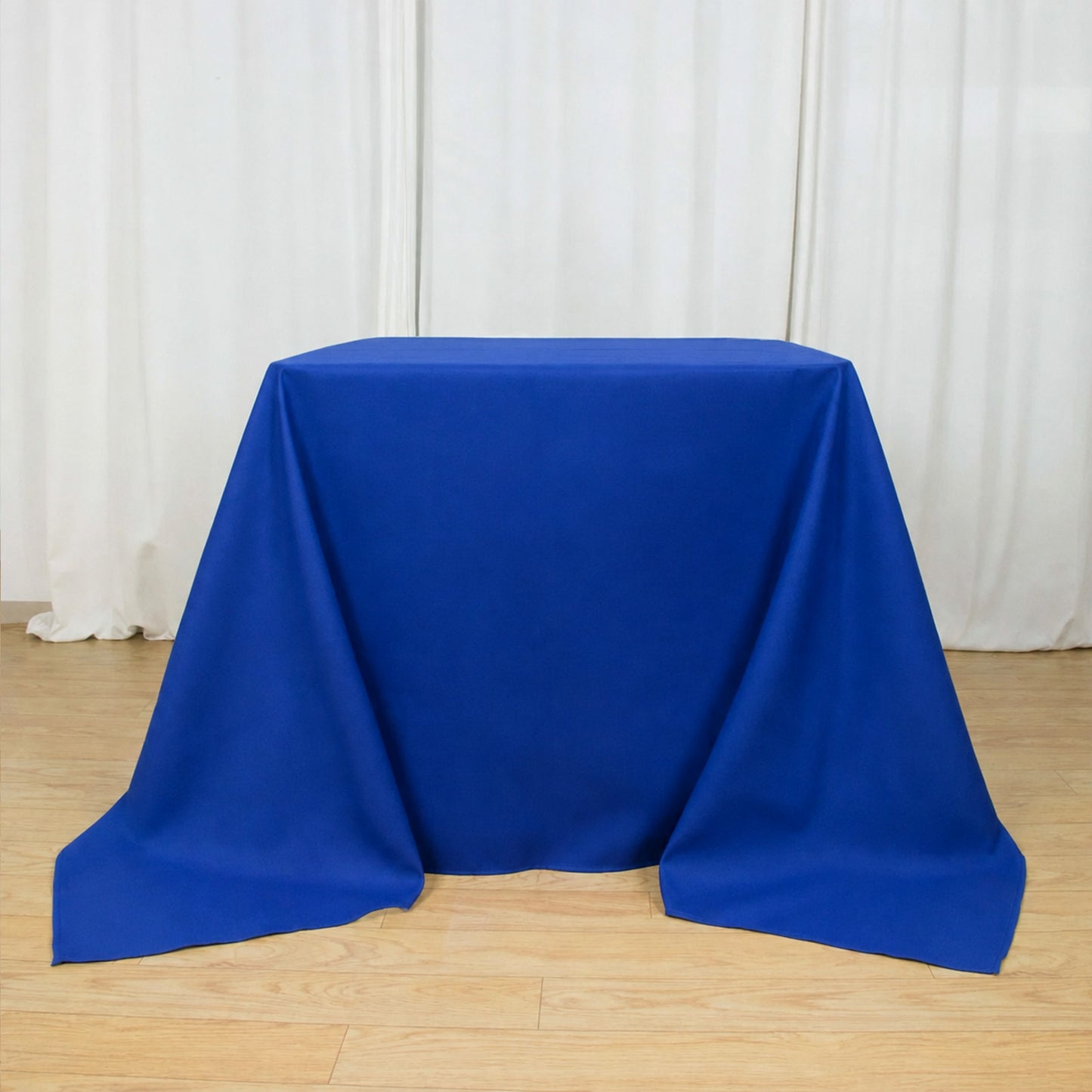 90"x90" Royal Blue Seamless Premium Polyester Square Tablecloth - 220GSM