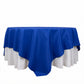 90"x90" Royal Blue Seamless Premium Polyester Square Table Overlay - 220GSM
