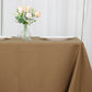 Taupe Polyester Square Tablecloth 90"x90"