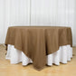 90"x90" Taupe Seamless Square Polyester Table Overlay